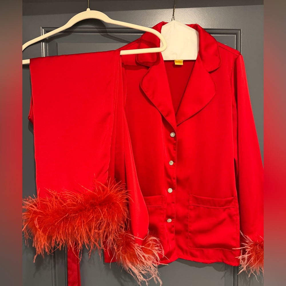 NADINE MERABI Red Darcie Pajama